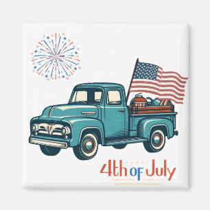 Rustic/vintage 4th of July Magnet