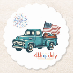 Rustic/vintage 4th of July  Paper Coaster