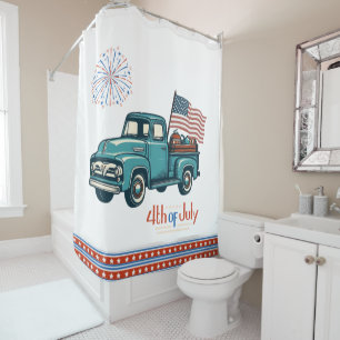 Rustic/vintage 4th of July Shower Curtain
