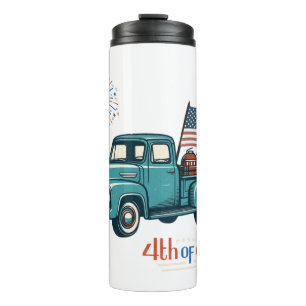 Rustic/vintage 4th of July Thermal Tumbler