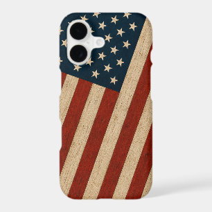 Rustic Vintage American Flag Wood Texture Patrioti
