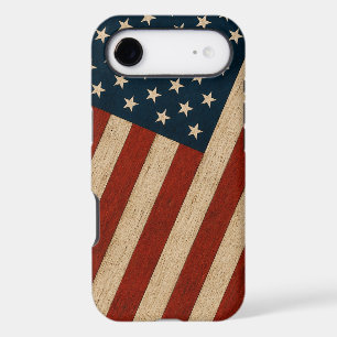 Rustic Vintage American Flag Wood Texture Patrioti