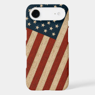 Rustic Vintage American Flag Wood Texture Patrioti