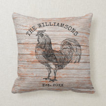 Rustic Vintage Antique Family Name Farm Rooster