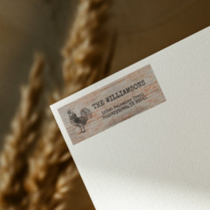 Rustic Vintage Antique Farm Rooster Return Address Return Address Label