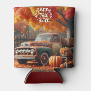 Rustic/vintage autumn farm truck  can cooler