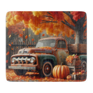 Rustic/vintage autumn farm truck cutting board