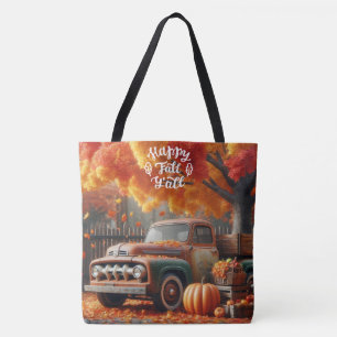 Rustic/vintage autumn farm truck tote bag