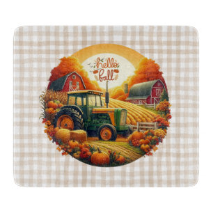 Rustic/vintage autumn on the farm cutting board