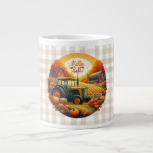 Rustic/vintage autumn on the farm large coffee mug