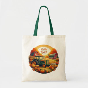 Rustic/vintage autumn on the farm tote bag