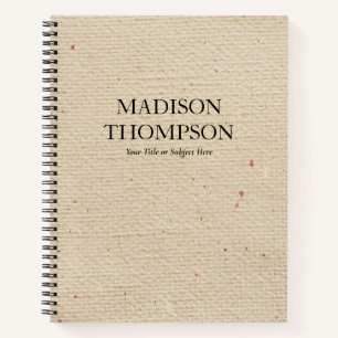 Rustic Vintage Beige Paper Modern & Old Fashioned Notebook