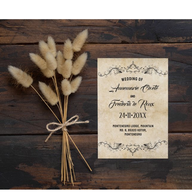 Rustic Vintage Calligraphy Invitation (Creator Uploaded)