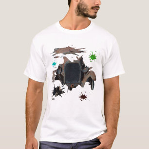 Rustic Vintage Car Grunge Art, T-Shirt