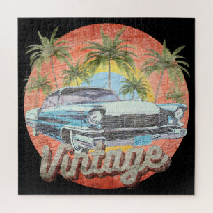 Rustic Vintage Car Summer Vacation Jigsaw Puzzle