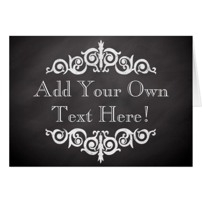 Rustic Vintage Chalkboard Custom Personalised (Front Horizontal)