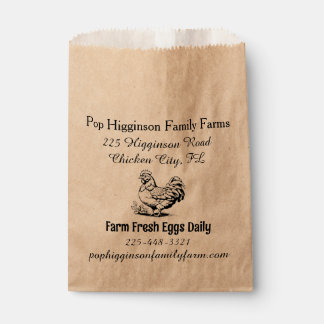Rustic Vintage Chicken Farm Favour Bag