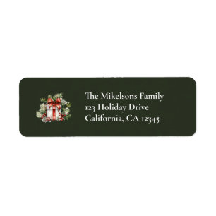 Rustic Vintage Christma Return Address Label