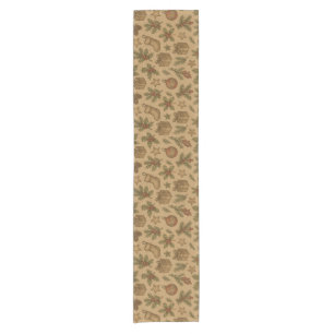 Rustic, vintage Christmas patterned Short Table Runner