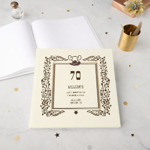 Rustic Vintage Cowboy Western Barn Elegant  Guest Book