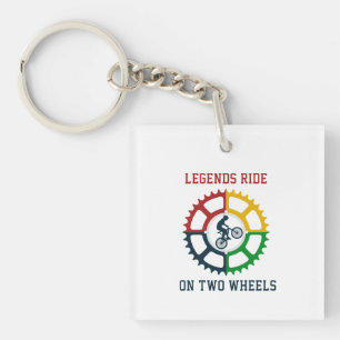Rustic Vintage Cycling  Key Ring