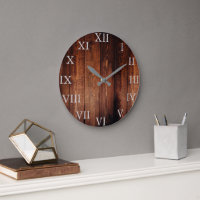 Rustic vintage dark wood Roman numbers personal