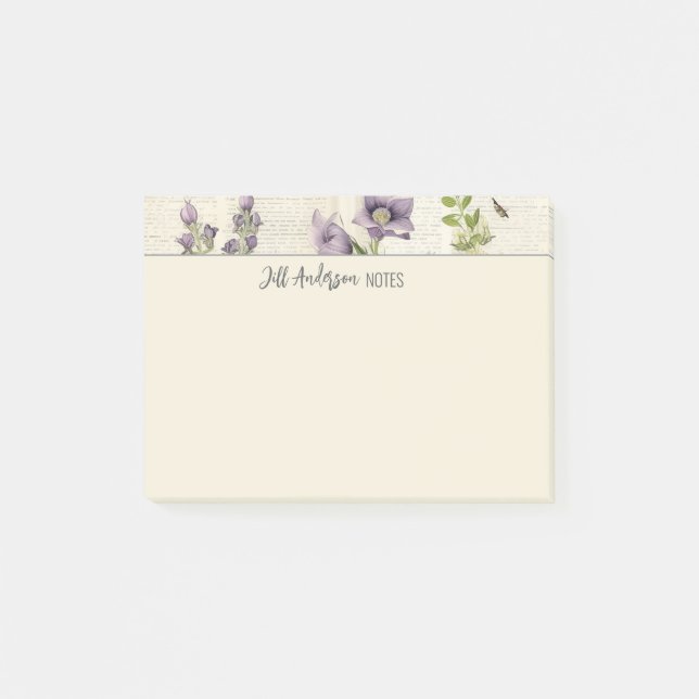 Rustic Vintage Desk Notes Pad (Front)