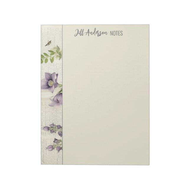 Rustic Vintage Desk Notes Pad (Rotated)