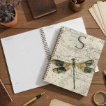 Rustic Vintage Dragonfly Monogram Planner<br><div class="desc">This design features an old style journal page with a beautiful dragonfly. Personalise it with your last name initial. Created by Simply Farmhouse Press.</div>