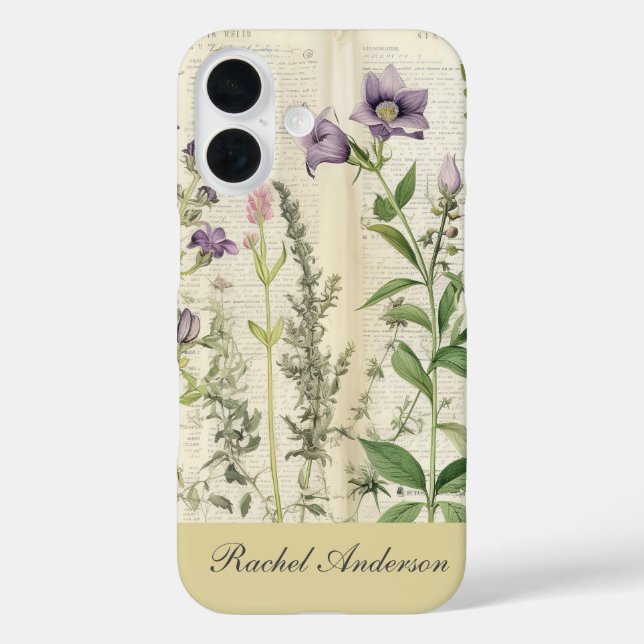 Rustic Vintage Floral Case-Mate iPhone Case (Back)