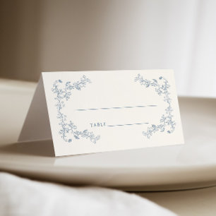 Rustic Vintage Floral Frame Wedding Place Card