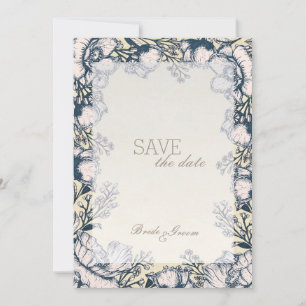 Rustic Vintage Flower Floral Wedding SAVE the Date