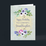 Rustic Vintage Flowers Granddaughter Birthday Card<br><div class="desc">Birthday card for granddaughter with rustic vintage flowers and lace and thoughtful verse.</div>