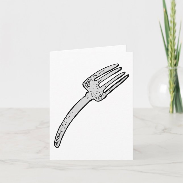 Rustic Vintage Fork Retro Cutlery Card (Creator Uploaded)