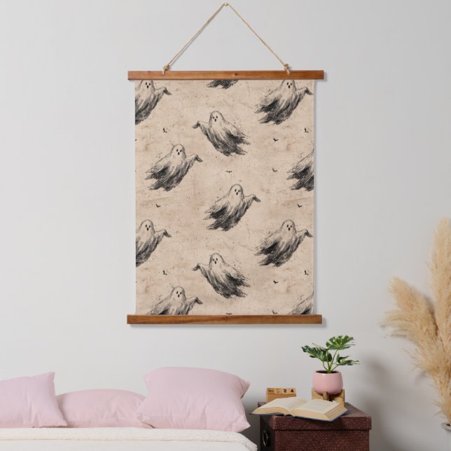 Rustic Vintage Ghost Pattern (2) Hanging Tapestry (Bedroom)