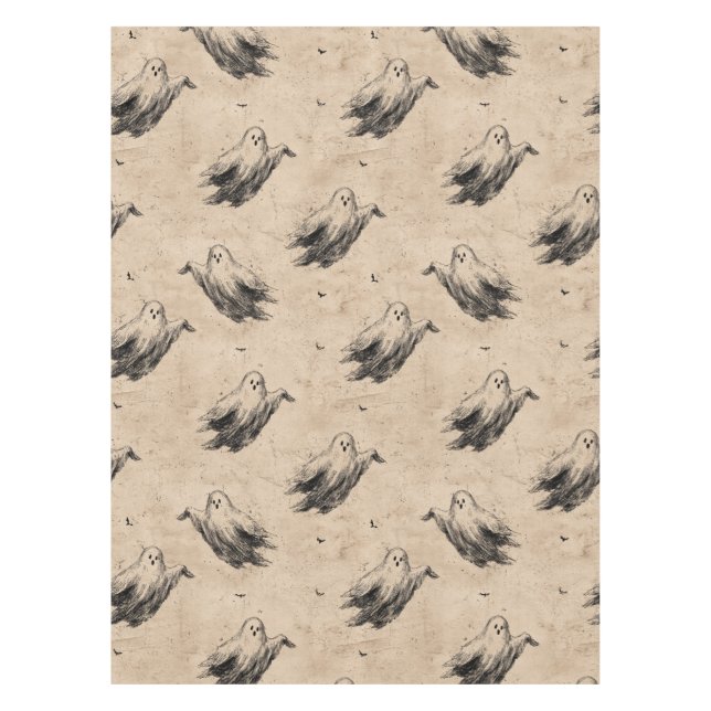 Rustic Vintage Ghost Pattern (2) Tablecloth (Front)