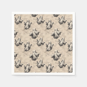 Rustic Vintage Ghost Pattern Napkin
