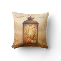Rustic Vintage Golden Harvest Lantern Autumn Art