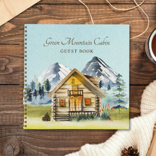 Rustic Vintage Mountain Cabin Lodge Guest Book