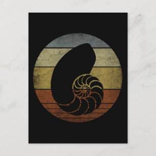 RUSTIC VINTAGE NAUTILUS POSTCARD