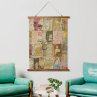 Rustic Vintage Newspaper Patchwork Collage (6)