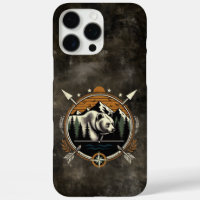 Rustic, vintage outdoorsman bear mountain