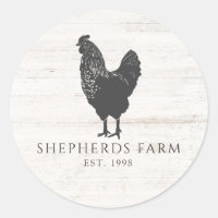 Rustic Vintage Rooster Wood Farm Product Labels