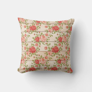 Rustic Vintage Roses Cushion