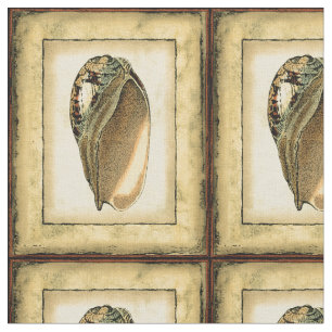 Rustic Vintage Seashell Fabric