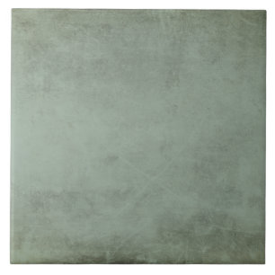Rustic Vintage Shabby Chic Sage Green Faux Texture Ceramic Tile