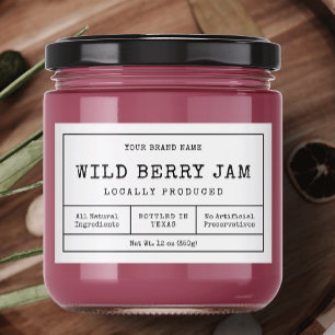 Rustic Vintage Simple Waterproof Jam Jar Label