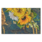 Rustic Vintage Texture Sunflower Decoupage