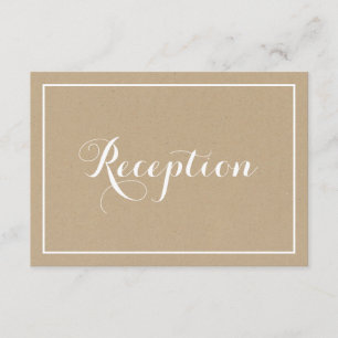 Rustic Vintage Typography Script Reception Card