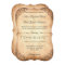 Rustic vintage wedding invitation